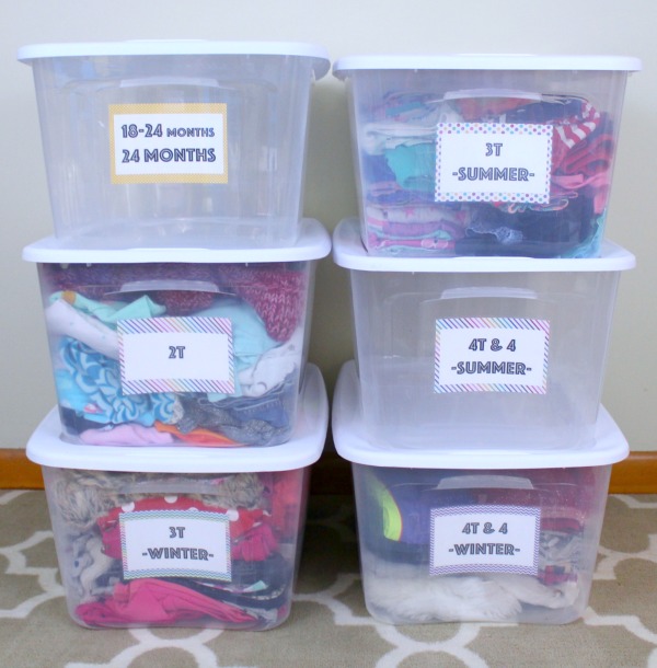 children's clothes storage boxes