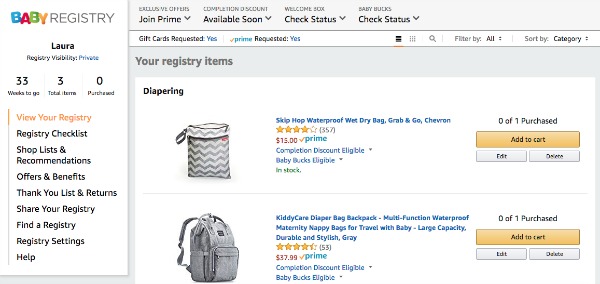 how to find someones registry on amazon