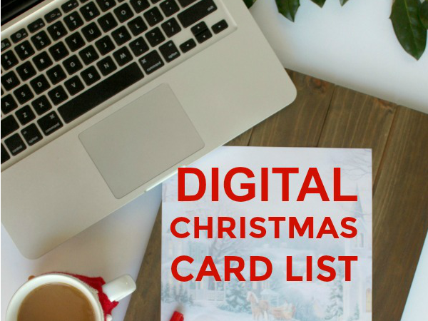 Digital christmas card list- free download