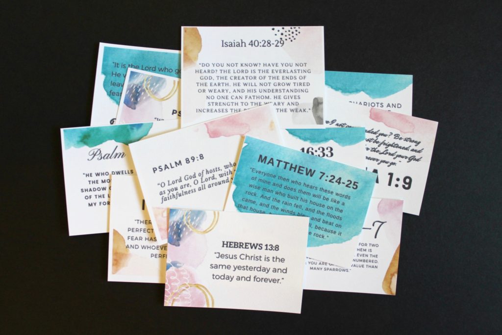 Scripture Cards About Anxiety Free Printable The Organized Mom Life