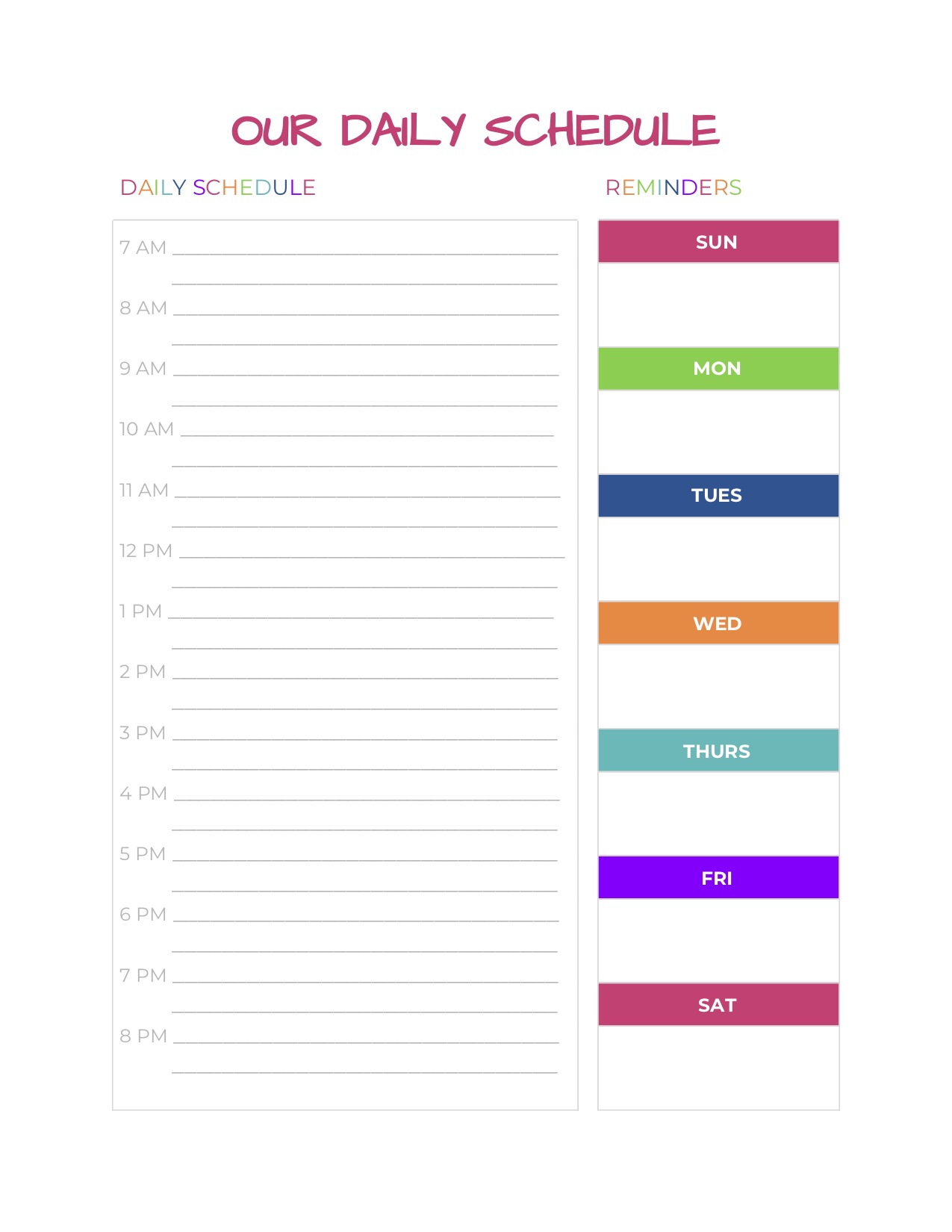 Preschool at home: Printable planning pages — The Organized Mom Life