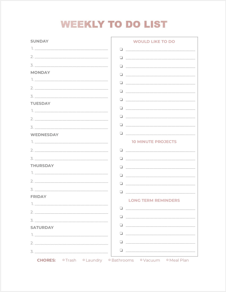 2021 Printable Calendar Pages and Weekly Planner — The Organized Mom Life