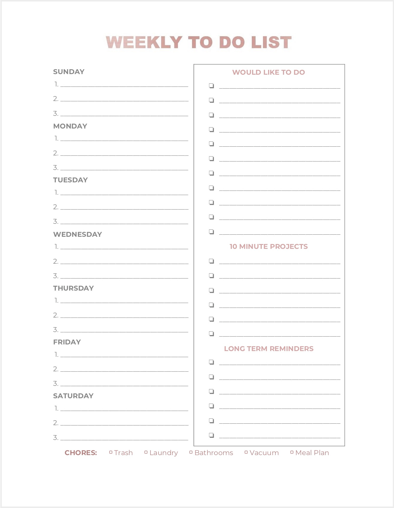 2021 Printable Calendar Pages and Weekly Planner — The Organized Mom Life